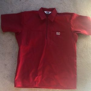 Ben Davis Red 1/2 Zip Shirt